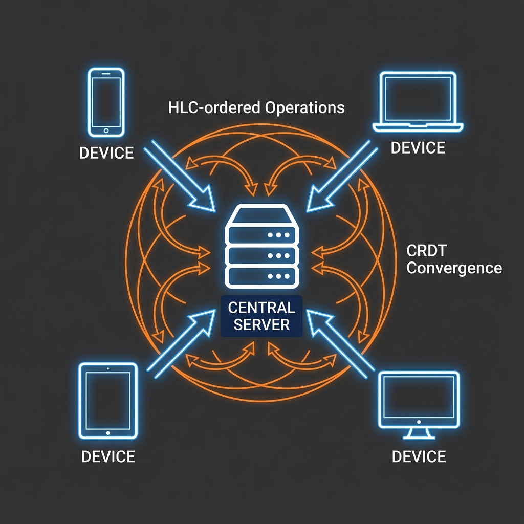GanttSync (legacy_gantt_chart) Architecture: Hybrid Logical Clocks and CRDT Convergence
